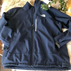 North Face Navy Apex Coat Men’s sz XXL. Water resistant, wind proof, full zip
